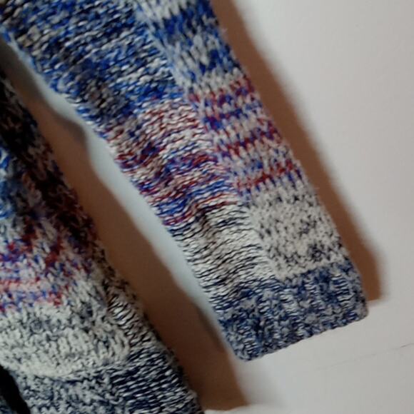 Poof Women's Striped v-neck Knitted Long sleeve with pockets Medium Dress. WARM - Picture 4 of 8